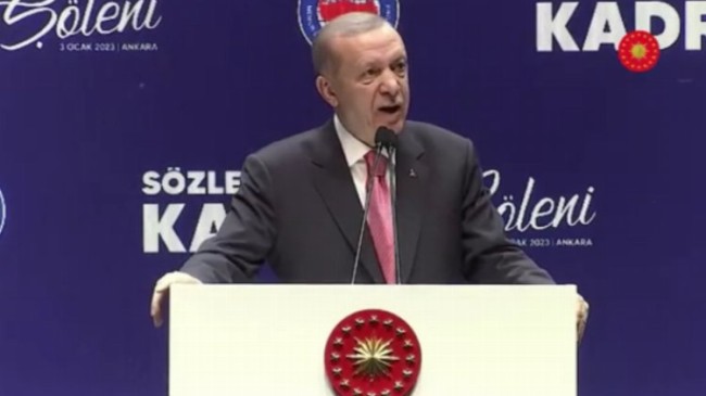 Cumhurbaşkanı Erdoğan zam oranını ‘kadro şöleni’nde açıkladı