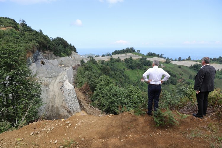 Rize'de devam eden yatırımlara yerinde inceleme