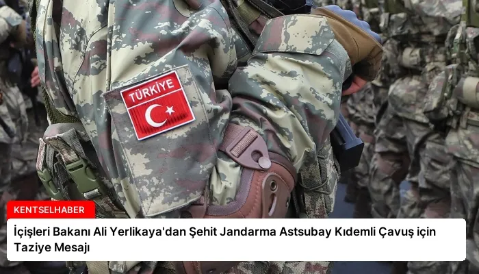İçişleri Bakanı Ali Yerlikaya’dan Şehit Jandarma Astsubay Kıdemli Çavuş için Taziye Mesajı