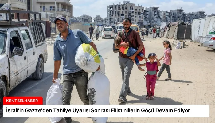 İsrail’in Gazze’den Tahliye Uyarısı Sonrası Filistinlilerin Göçü Devam Ediyor