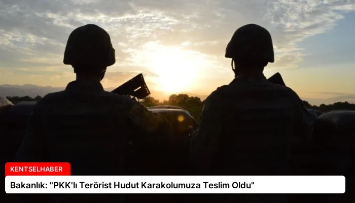 Bakanlık: “PKK’lı Terörist Hudut Karakolumuza Teslim Oldu”
