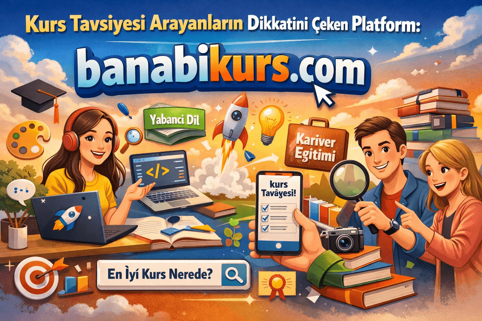 Kurs Tavsiyesi Arayanların Dikkatini Çeken Platform: Banabikurs.com