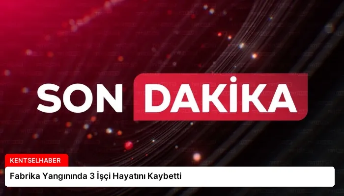 Fabrika Yangınında 3 İşçi Hayatını Kaybetti