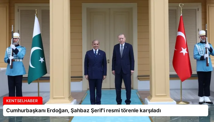 Cumhurbaşkanı Erdoğan, Şahbaz Şerif’i resmi törenle karşıladı