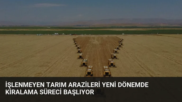 İşlenmeyen Tarım Arazileri Yeni Dönemde Kiralama Süreci Başlıyor