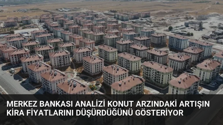 Merkez Bankası Analizi Konut Arzındaki Artışın Kira Fiyatlarını Düşürdüğünü Gösteriyor