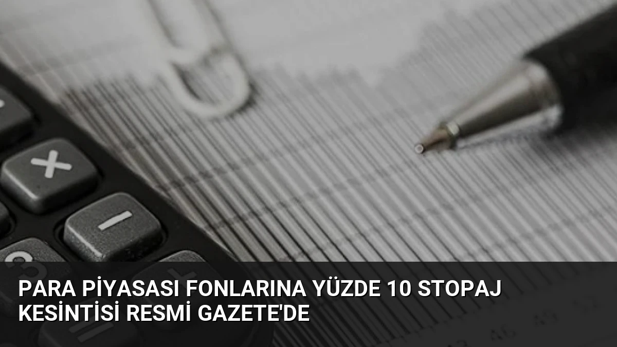 Para Piyasası Fonlarına Yüzde 10 Stopaj Kesintisi Resmi Gazete’de