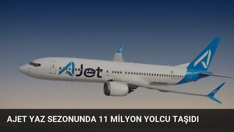 AJet Yaz Sezonunda 11 Milyon Yolcu Taşıdı