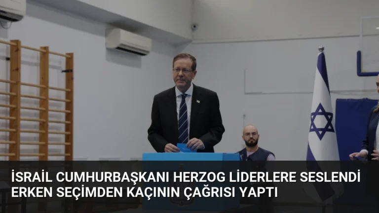 İsrail Cumhurbaşkanı Herzog Liderlere Seslendi Erken Seçimden Kaçının Çağrısı Yaptı