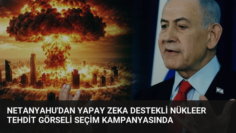 Netanyahu’dan Yapay Zeka Destekli Nükleer Tehdit Görseli Seçim Kampanyasında
